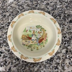 Royal Doulton Bunnykins Vintage Baby Bowl Family Picnic